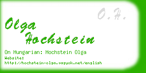 olga hochstein business card